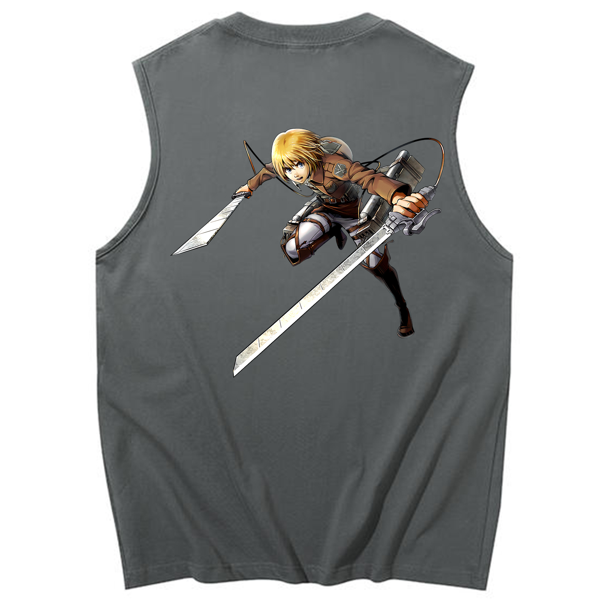 （画像用） 進撃の巨人 アルミン·アルレルト Attack on Titan Armin Arlert コットン100％タンクトップ（背面プリント）
